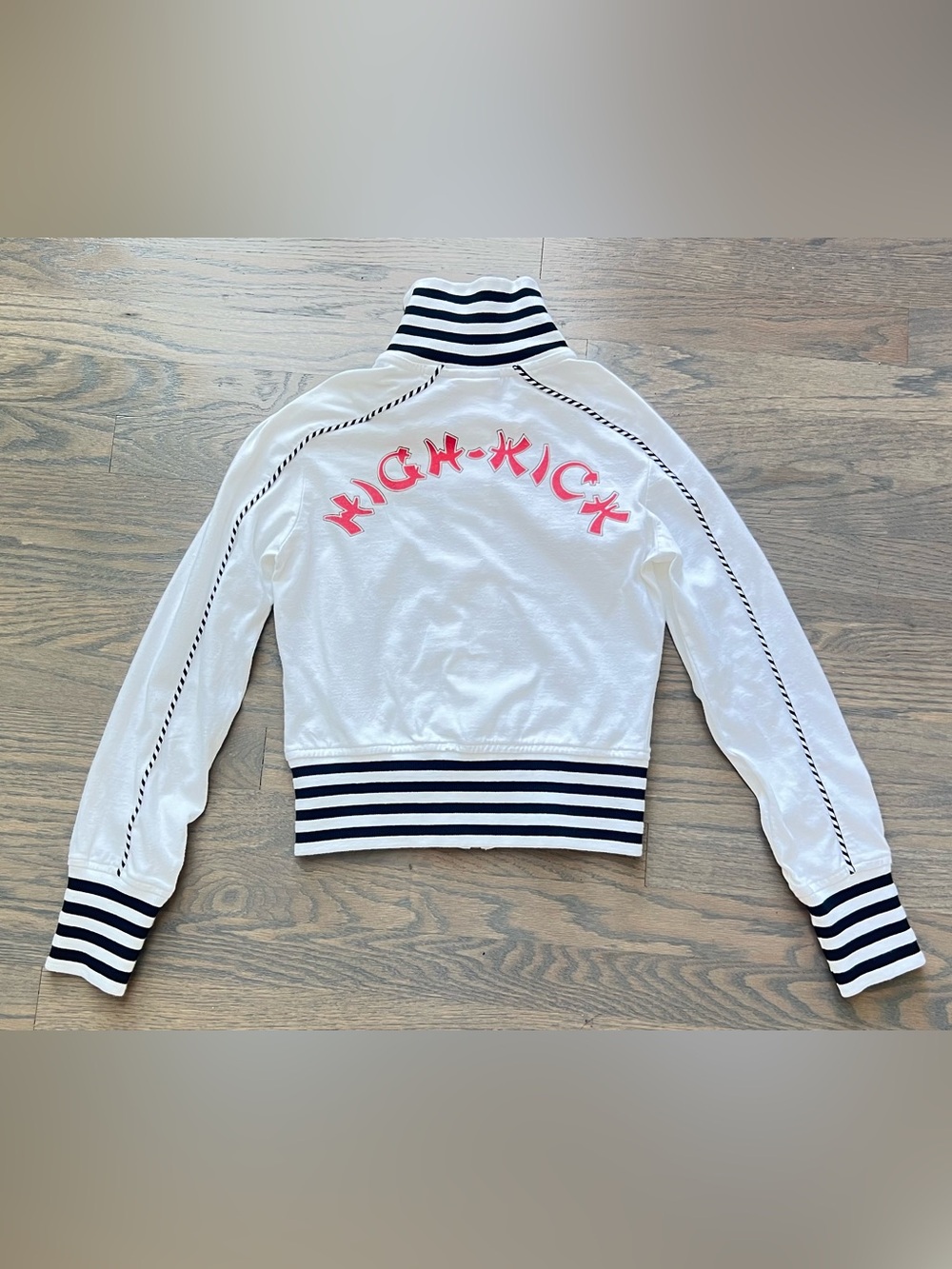 Freddy High Kick Y2K White Cotton Full Zip Track Jacket XS - Picture 3 of 12